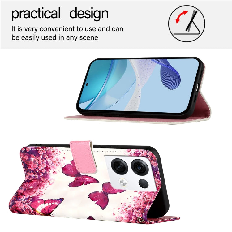 For OPPO Reno8 Pro 5G Global 3D Painting Horizontal Flip Leather Phone Case