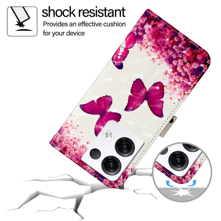 For OPPO Reno8 Pro 5G Global 3D Painting Horizontal Flip Leather Phone Case
