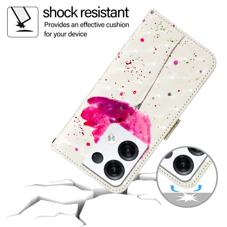 For OPPO Reno8 Pro 5G Global 3D Painting Horizontal Flip Leather Phone Case
