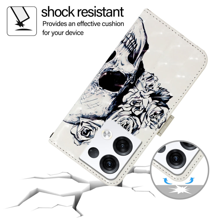 For OPPO Reno8 Pro 5G Global 3D Painting Horizontal Flip Leather Phone Case