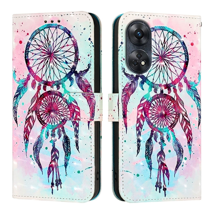 For OPPO Reno8 T 4G Global 3D Painting Horizontal Flip Leather Phone Case