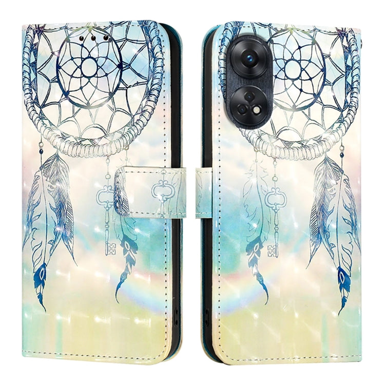 For OPPO Reno8 T 4G Global 3D Painting Horizontal Flip Leather Phone Case