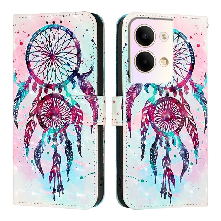 For OPPO Reno9 5G / Reno9 Pro 5G 3D Painting Horizontal Flip Leather Phone Case