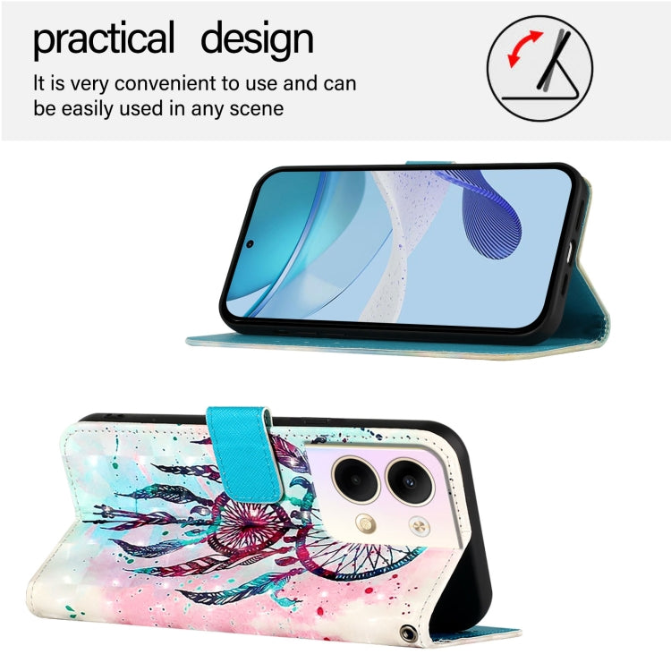 For OPPO Reno9 5G / Reno9 Pro 5G 3D Painting Horizontal Flip Leather Phone Case