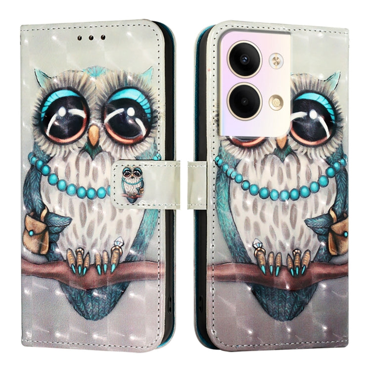 For OPPO Reno9 5G / Reno9 Pro 5G 3D Painting Horizontal Flip Leather Phone Case