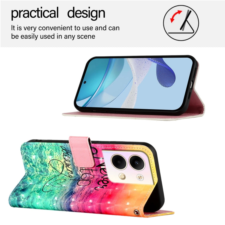 For OPPO Reno9 5G / Reno9 Pro 5G 3D Painting Horizontal Flip Leather Phone Case