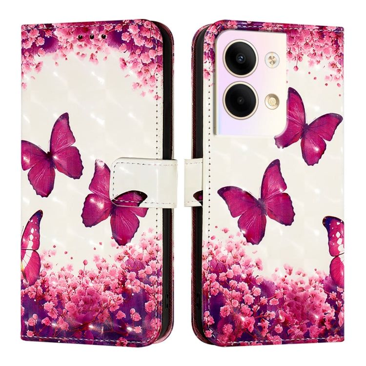 For OPPO Reno9 5G / Reno9 Pro 5G 3D Painting Horizontal Flip Leather Phone Case
