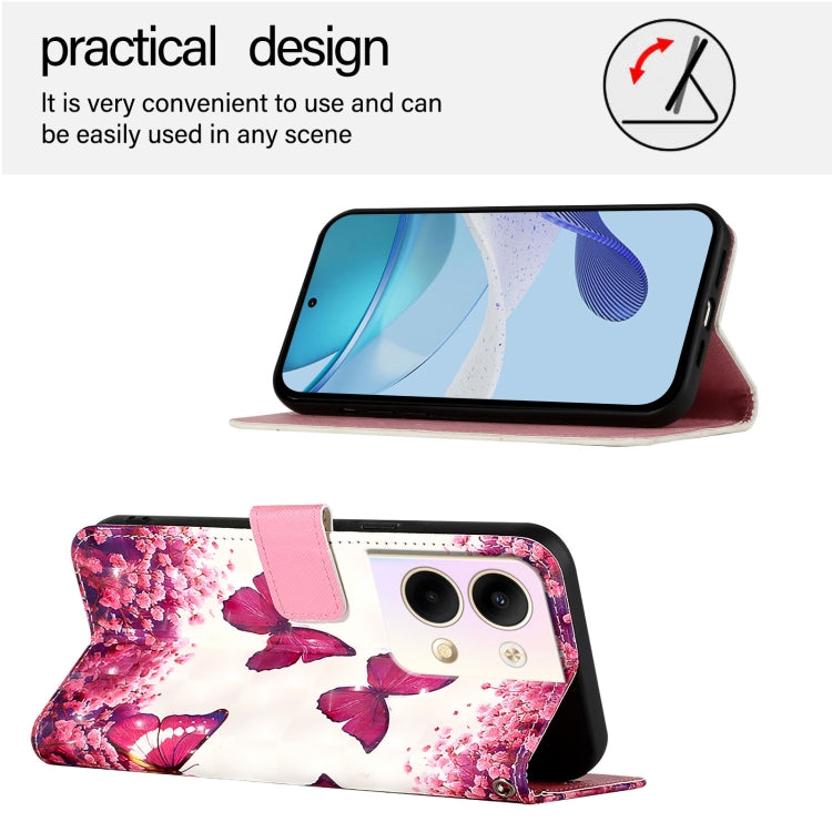 For OPPO Reno9 5G / Reno9 Pro 5G 3D Painting Horizontal Flip Leather Phone Case