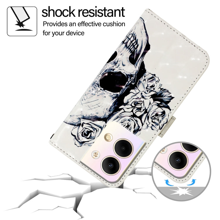 For OPPO Reno9 5G / Reno9 Pro 5G 3D Painting Horizontal Flip Leather Phone Case