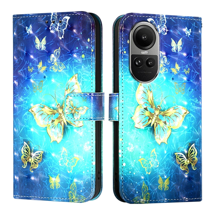 For OPPO Reno10 / Reno10 Pro Global 3D Painting Horizontal Flip Leather Phone Case
