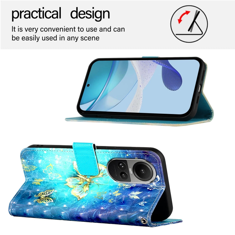 For OPPO Reno10 / Reno10 Pro Global 3D Painting Horizontal Flip Leather Phone Case