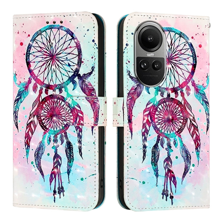 For OPPO Reno10 / Reno10 Pro Global 3D Painting Horizontal Flip Leather Phone Case