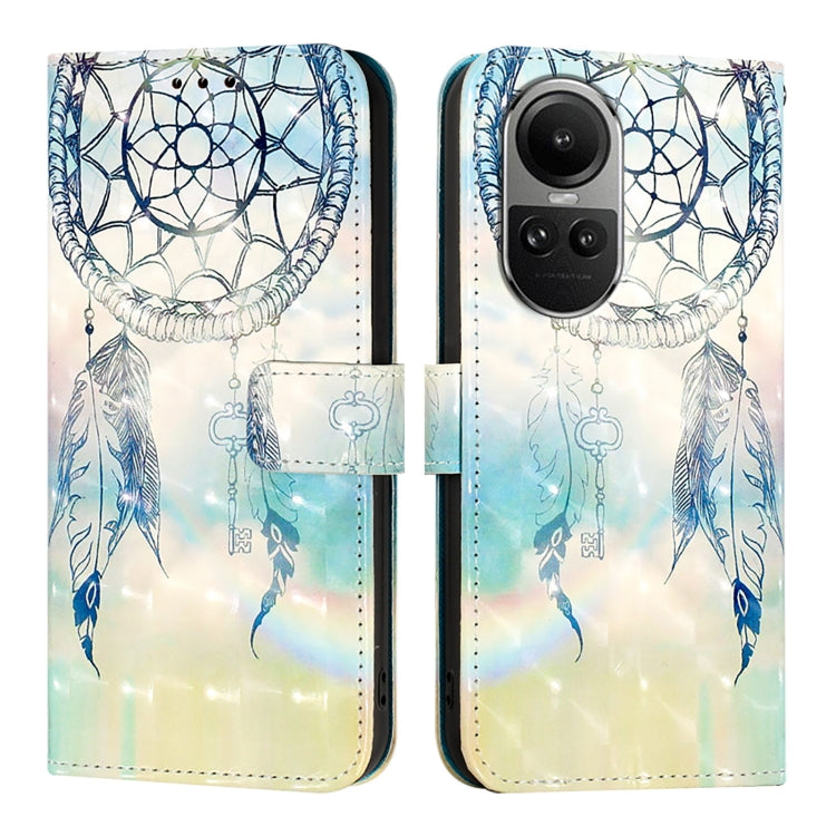 For OPPO Reno10 / Reno10 Pro Global 3D Painting Horizontal Flip Leather Phone Case