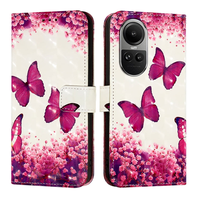 For OPPO Reno10 / Reno10 Pro Global 3D Painting Horizontal Flip Leather Phone Case