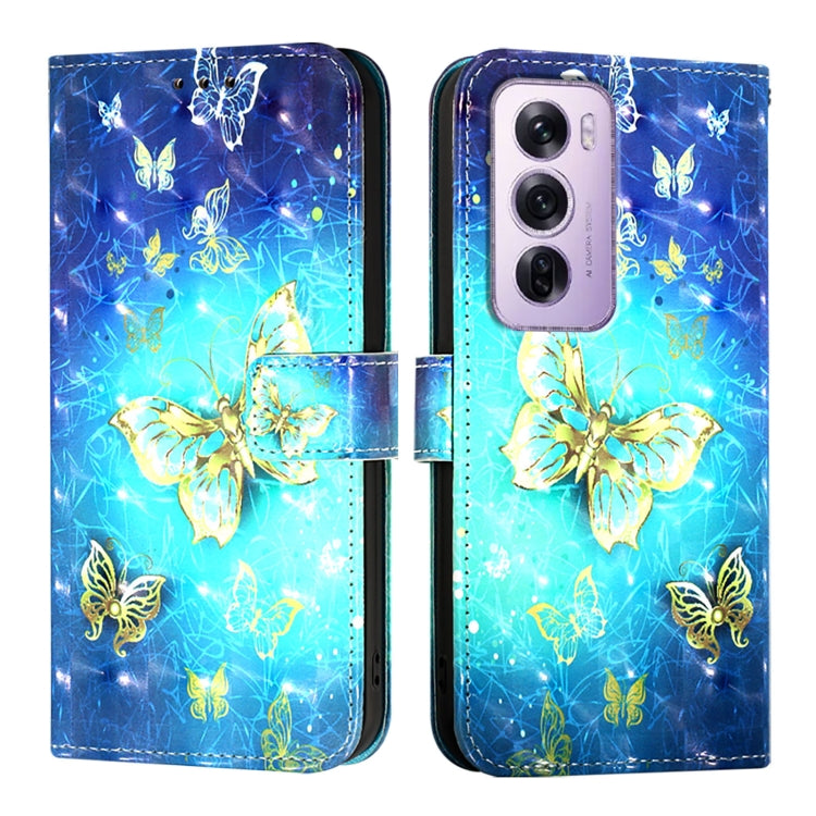 For OPPO Reno12 Pro Global 3D Painting Horizontal Flip Leather Phone Case