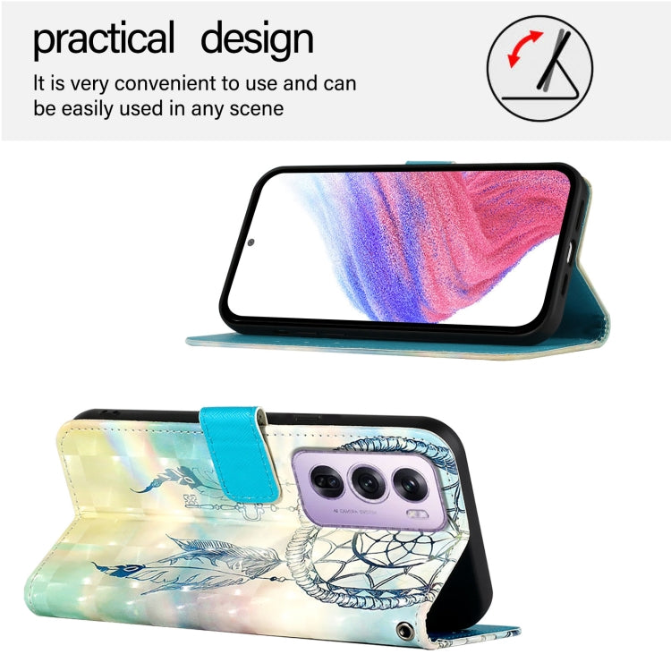 For OPPO Reno12 Pro Global 3D Painting Horizontal Flip Leather Phone Case