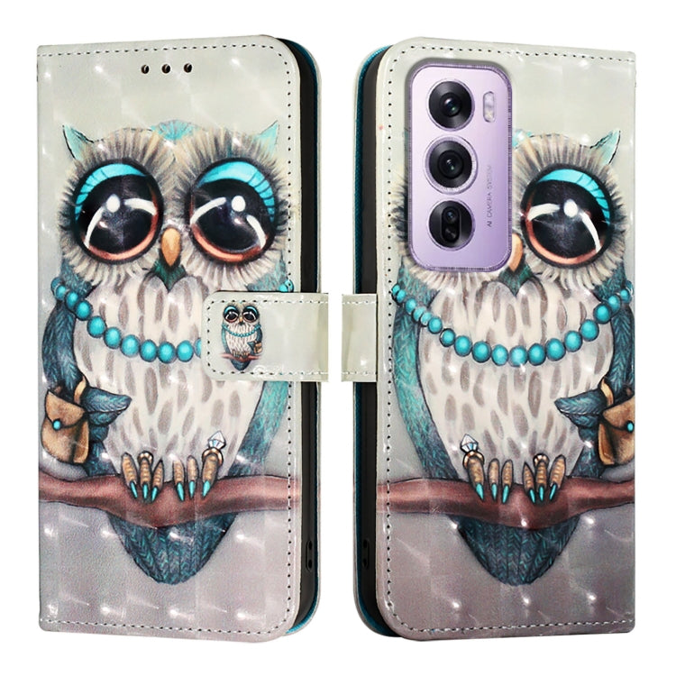 For OPPO Reno12 Pro Global 3D Painting Horizontal Flip Leather Phone Case