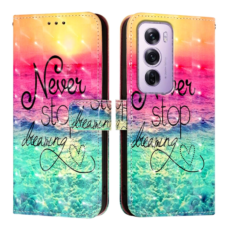 For OPPO Reno12 Pro Global 3D Painting Horizontal Flip Leather Phone Case