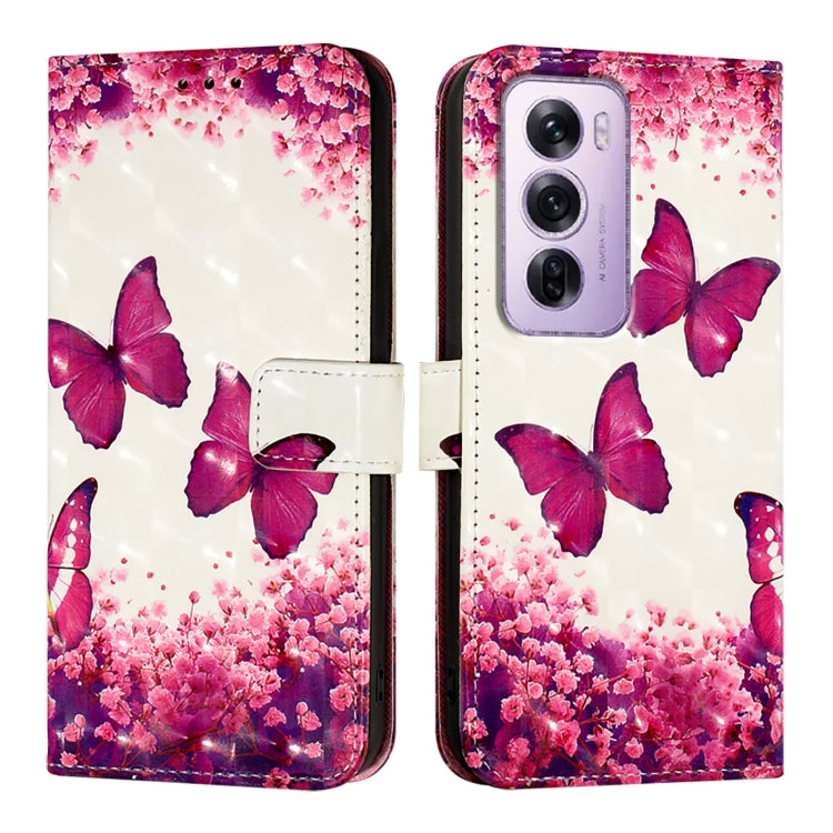 For OPPO Reno12 Pro Global 3D Painting Horizontal Flip Leather Phone Case