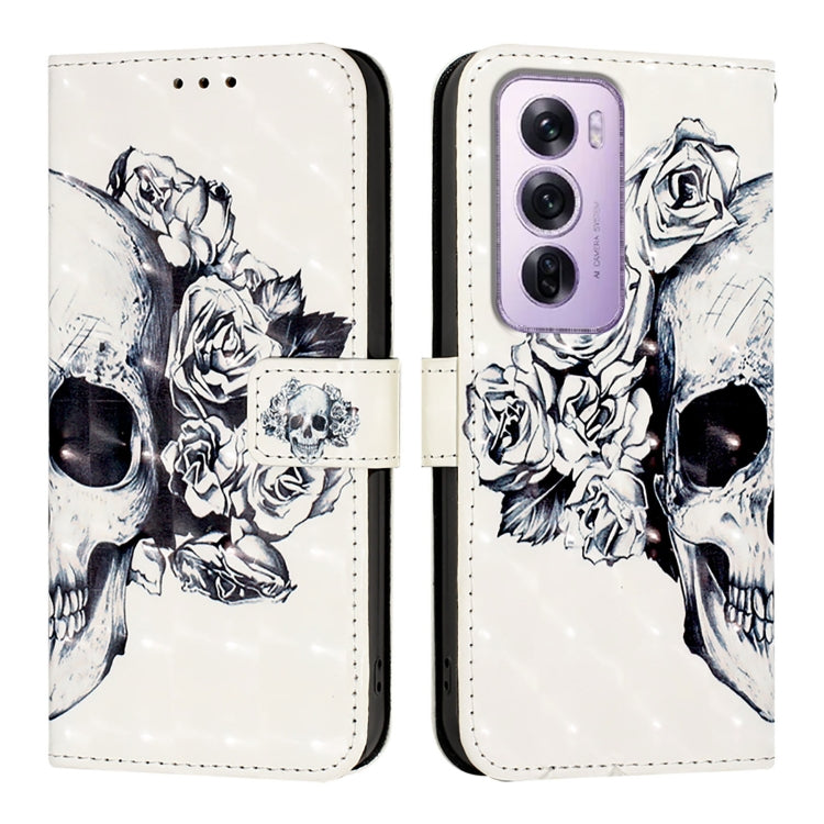 For OPPO Reno12 Pro Global 3D Painting Horizontal Flip Leather Phone Case
