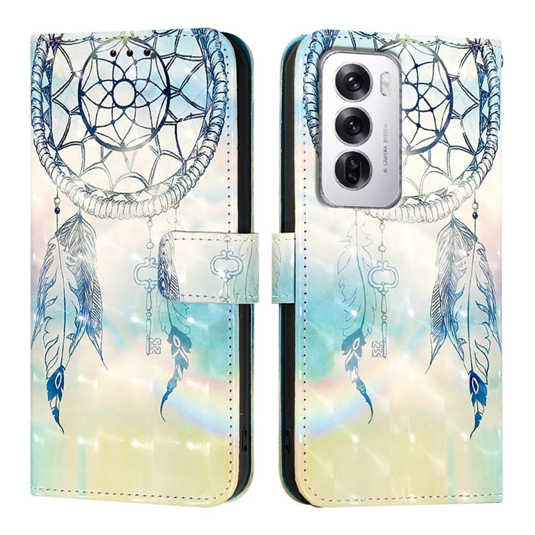 For OPPO Reno12 Global 3D Painting Horizontal Flip Leather Phone Case