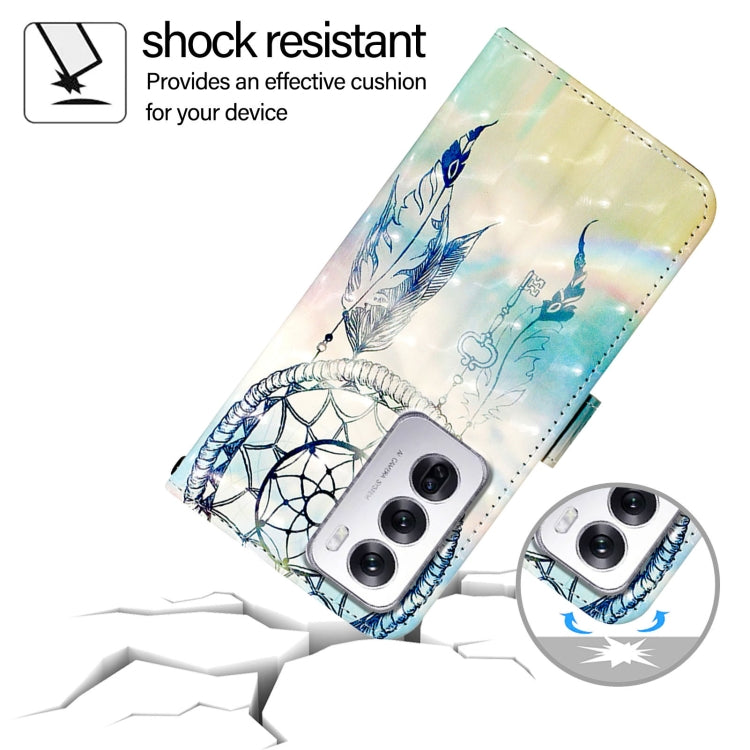 For OPPO Reno12 Global 3D Painting Horizontal Flip Leather Phone Case