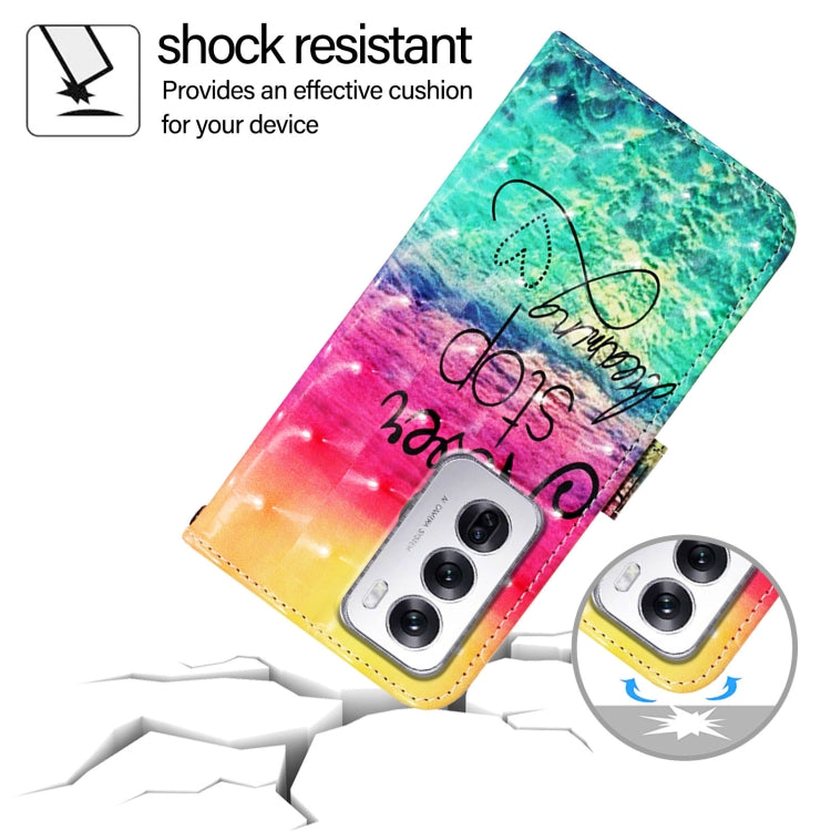 For OPPO Reno12 Global 3D Painting Horizontal Flip Leather Phone Case