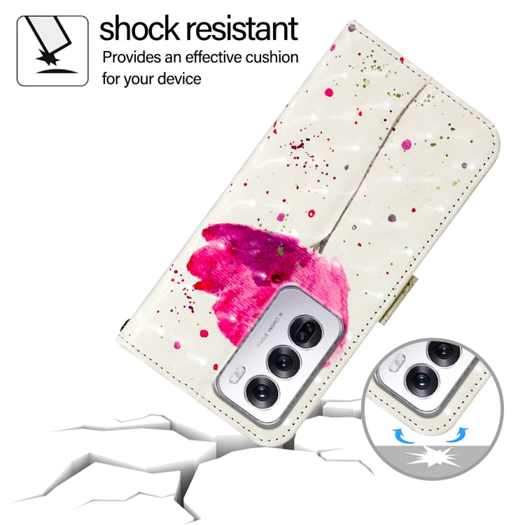 For OPPO Reno12 Global 3D Painting Horizontal Flip Leather Phone Case