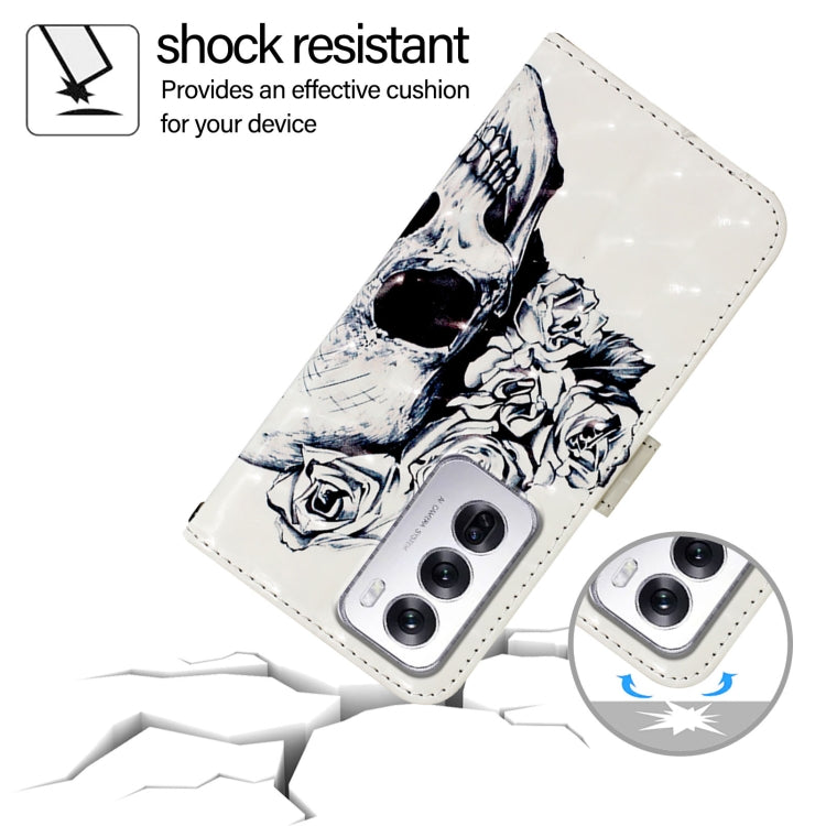 For OPPO Reno12 Global 3D Painting Horizontal Flip Leather Phone Case