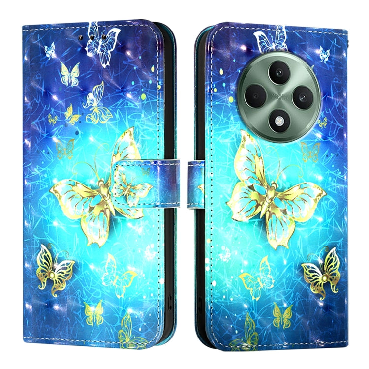 For OPPO Reno12 F Global 3D Painting Horizontal Flip Leather Phone Case