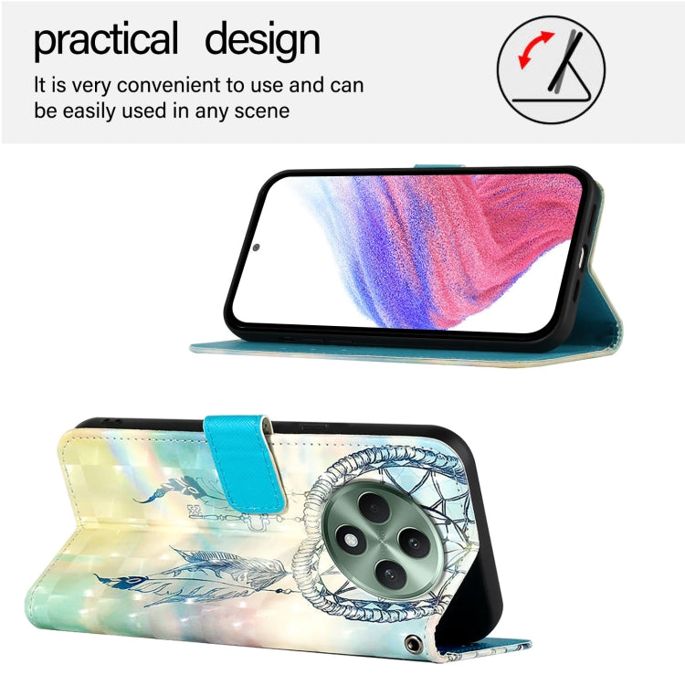 For OPPO Reno12 F Global 3D Painting Horizontal Flip Leather Phone Case