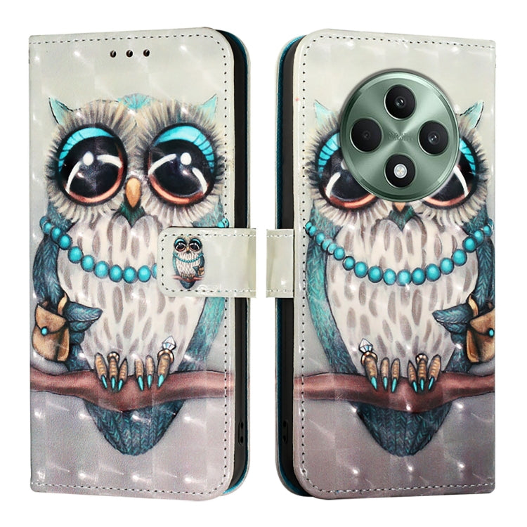 For OPPO Reno12 F Global 3D Painting Horizontal Flip Leather Phone Case