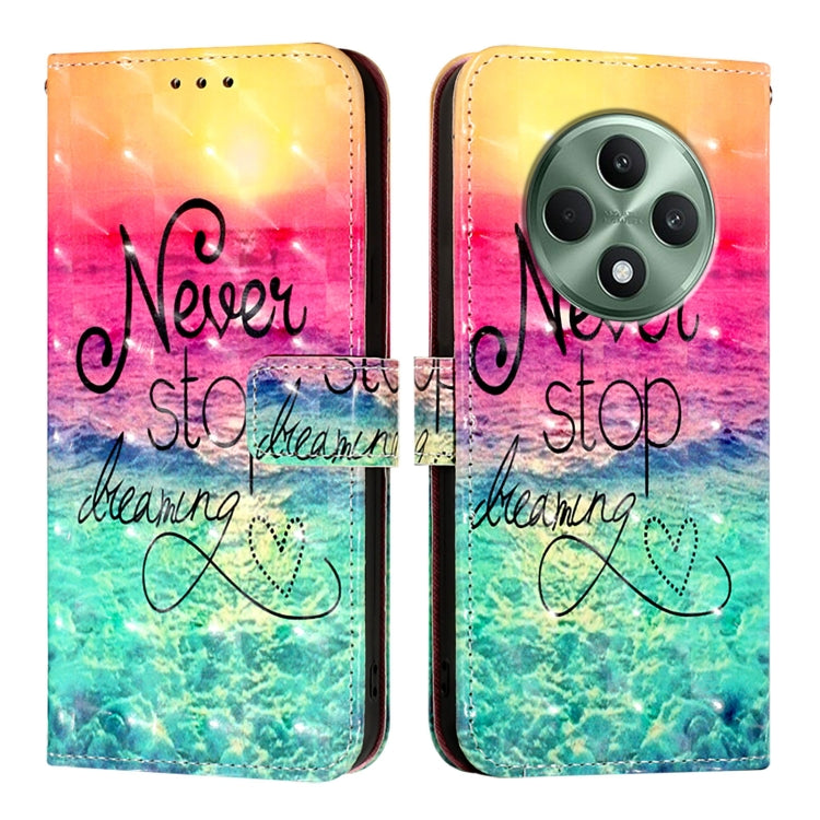For OPPO Reno12 F Global 3D Painting Horizontal Flip Leather Phone Case