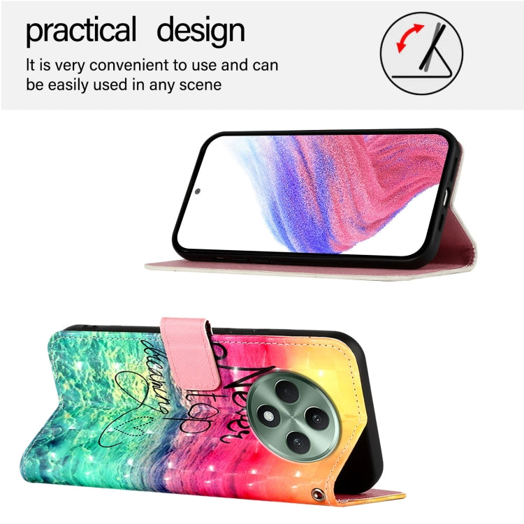 For OPPO Reno12 F Global 3D Painting Horizontal Flip Leather Phone Case