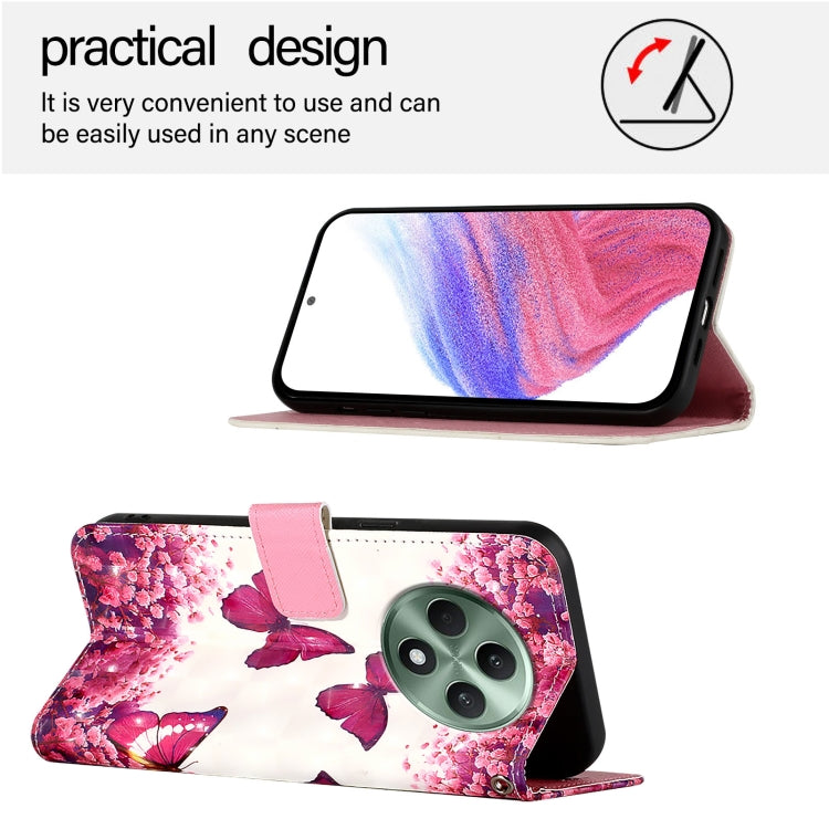 For OPPO Reno12 F Global 3D Painting Horizontal Flip Leather Phone Case