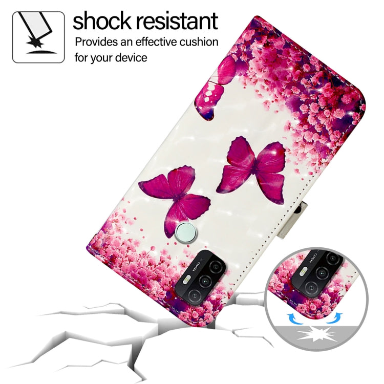For OPPO A32 2020 4G / A53 2020 4G 3D Painting Horizontal Flip Leather Phone Case