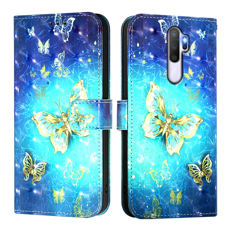For OPPO A9 2020 4G / A5 2020 4G 3D Painting Horizontal Flip Leather Phone Case