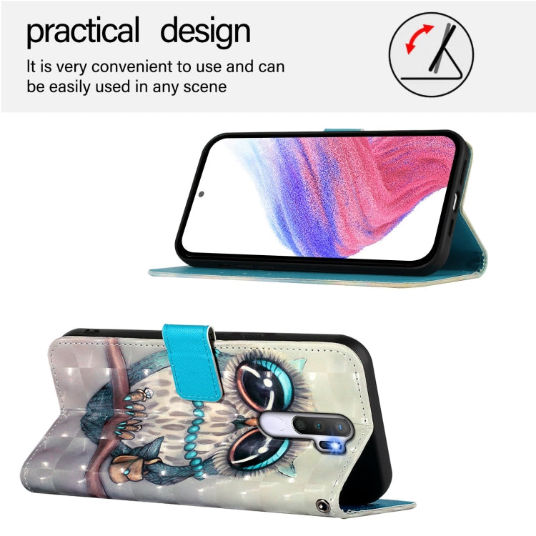 For OPPO A9 2020 4G / A5 2020 4G 3D Painting Horizontal Flip Leather Phone Case
