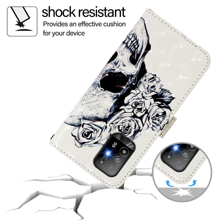 For OPPO A94 5G Global 3D Painting Horizontal Flip Leather Phone Case