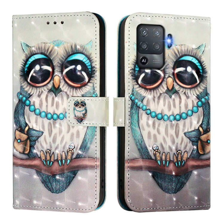 For OPPO F19 Pro / Reno5 F 3D Painting Horizontal Flip Leather Phone Case