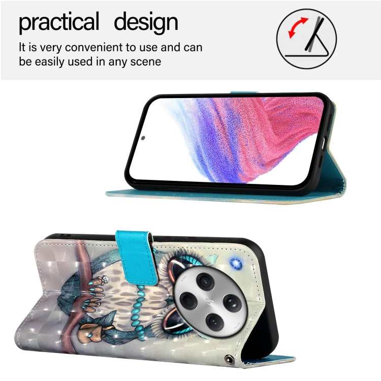For OPPO Find X8 3D Painting Horizontal Flip Leather Phone Case