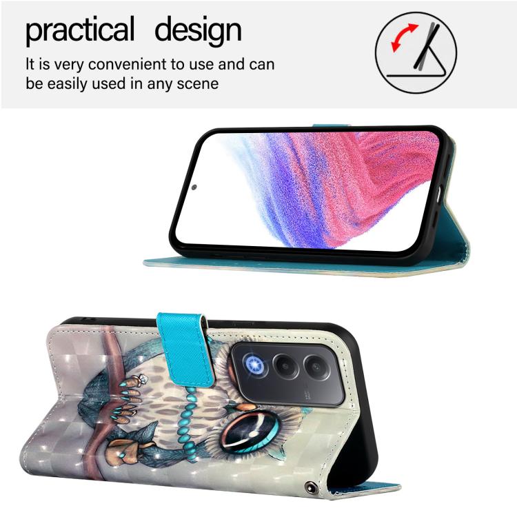 For OPPO A5 5G Global 3D Painting Horizontal Flip Leather Phone Case