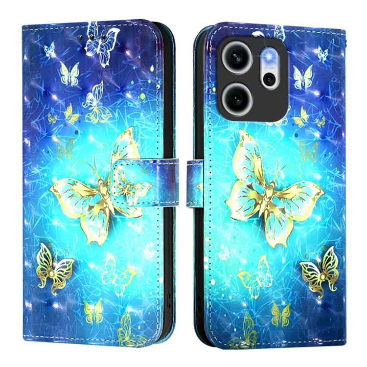 For OPPO Reno14 F 5G 3D Painting Horizontal Flip Leather Phone Case