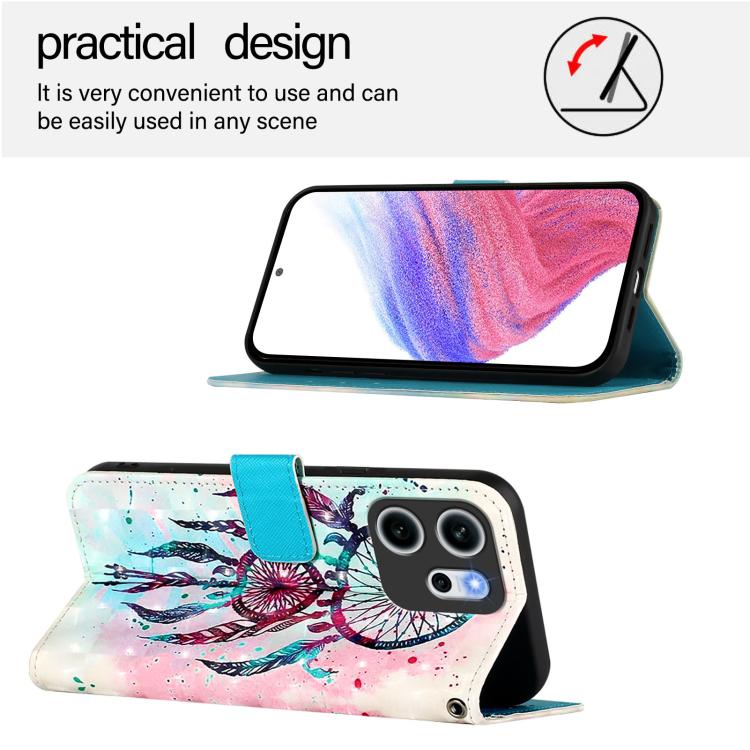 For OPPO Reno14 F 5G 3D Painting Horizontal Flip Leather Phone Case