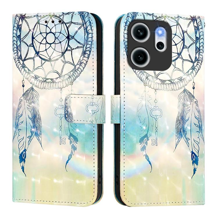 For OPPO Reno14 F 5G 3D Painting Horizontal Flip Leather Phone Case
