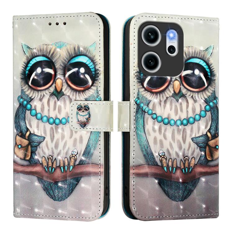 For OPPO Reno14 F 5G 3D Painting Horizontal Flip Leather Phone Case