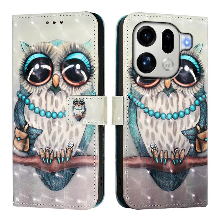 For OPPO Find X9 Pro 3D Painting Horizontal Flip Leather Phone Case