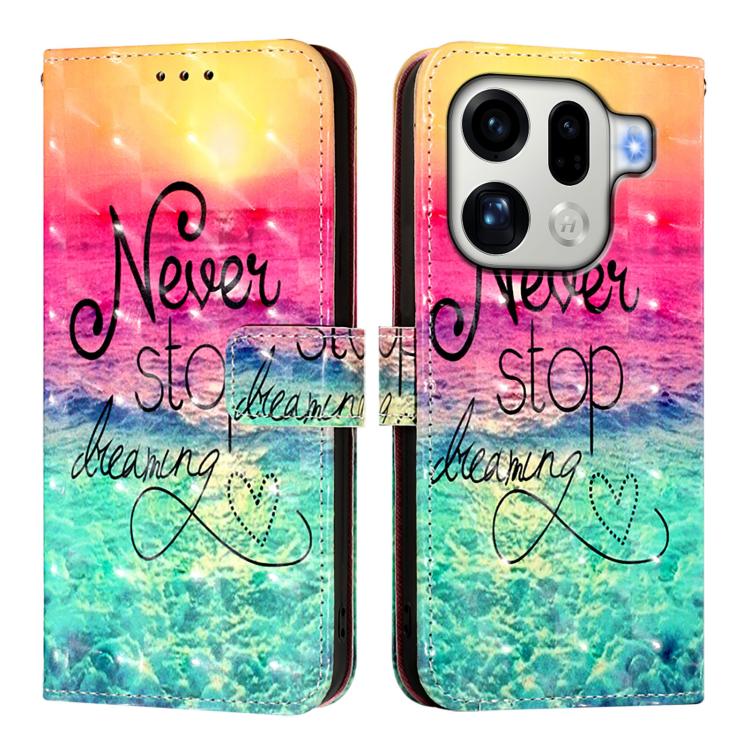 For OPPO Find X9 Pro 3D Painting Horizontal Flip Leather Phone Case