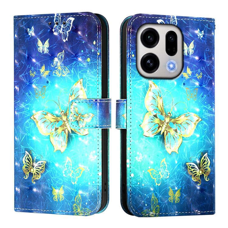For OPPO Find X9 3D Painting Horizontal Flip Leather Phone Case