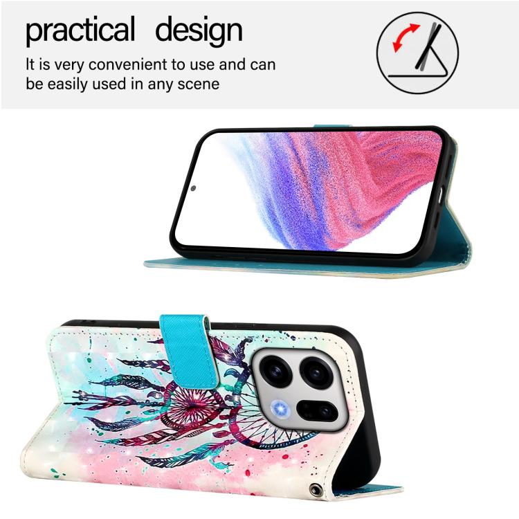 For OPPO Find X9 3D Painting Horizontal Flip Leather Phone Case